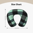 thumbnail image 5 of Travel Pillow Memory Foam, Head Neck Support Airplane Pillow For Traveling, Car, Home, Travel Neck Flight Pillow 12 Inches Paleturquoise Buffalo Plaid Check Tartan Scotland_1, 5 of 8