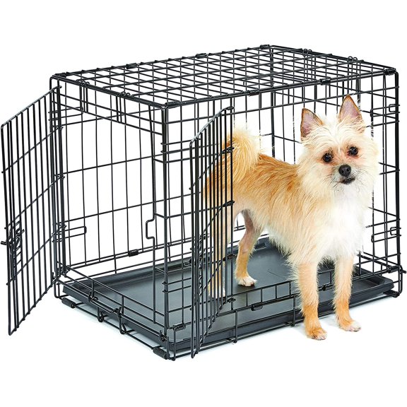 Open Box NEW WORLD PET PRODUCTS NEW WORLD DOUBLE DOOR FOLDING METAL 24-INCH DOG CRATE