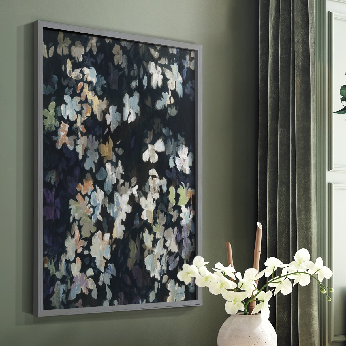 Whirlwind Framed Print in Gray Solid Wood 8 x 10 Framed Print