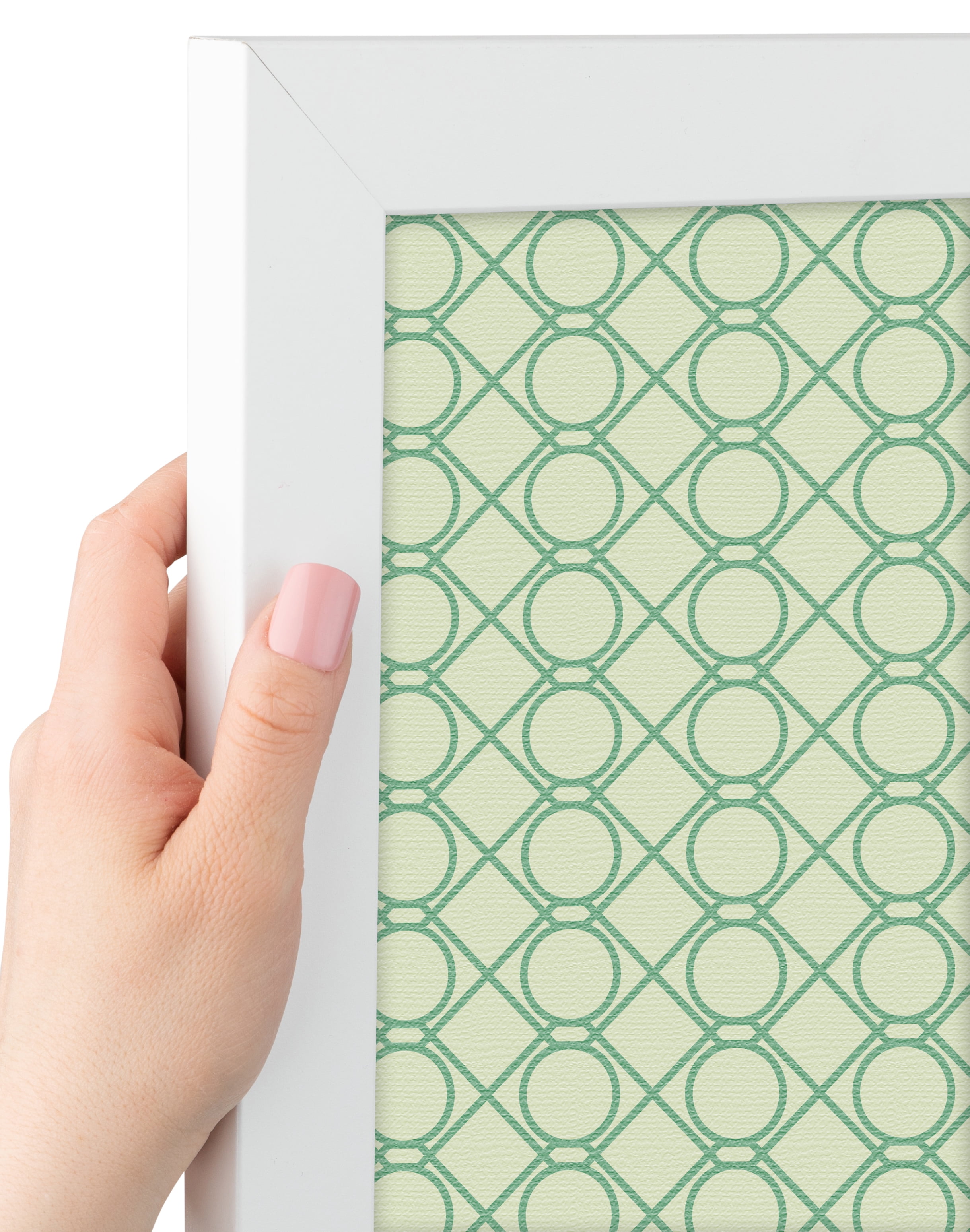 PinPix 40x28 Custom Cork Bulletin Board Green Diamond Poster Board Has a Fabric Style Canvas Finish, Framed in Green Diamond, by ArtToFrames (PinPix-586)