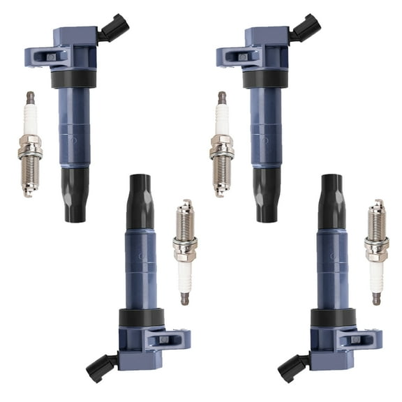 4 Ignition Coils and 4 Iridium Spark Plugs Compatible with 2009-2013 Kia Optima Forte Sportage Replacement for UF611