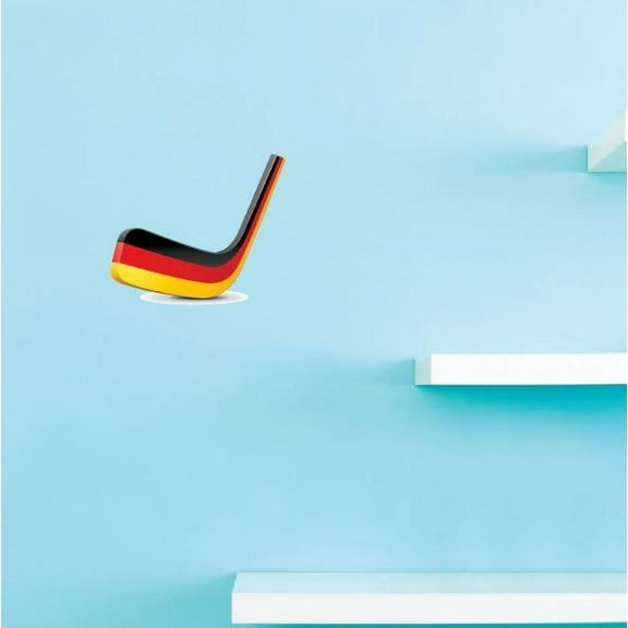 Custom Wall Decal Vinyl Sticker : Germany Hockey Puck Regional Stick Sport Team Bedroom Bathroom Living Room Mural : 10 X15" -