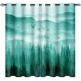 thumbnail image 2 of Foggy Forest Curtains for Bedroom 42x63inch Natural Landscape Window Curtain Cyan Mist Mountain Blackout Curtains Insulated Room Darkening Window Drapes for Living Room 2 Panels CLOKSP1006, 2 of 7