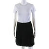 Pre-owned|Giorgio Armani Womens Crinkle Knit Bubble Hem Pencil Skirt Black Size IT 36
