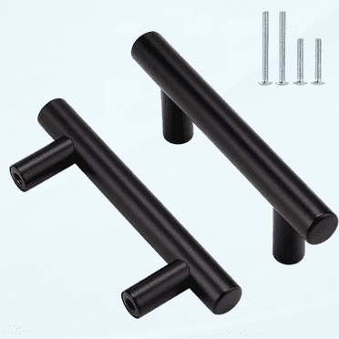 10 Pack| 2.5 Inch Hole Centers Flat Black Modern Cabinet Handles, Cupboard Pulls Kitchen Cabinet Hardware T Bar Handle Dresser Pulls, 2.5 Inch Drawer Pulls