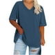 thumbnail image 1 of Camisetas Y Tops de Verano para Mujer, Manga Corta con Cuello en V de Gran Tamaño, Camiseta Deportiva de Base de Verano Sólida, 1 of 4