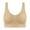 Khaki, variant on Women Plus Size Wireless Bralettes Star Rhinestone Seamless Sport Workout Bras Support Push Up Bralette Full Coverage Gathered Bra Light Blue XXXL