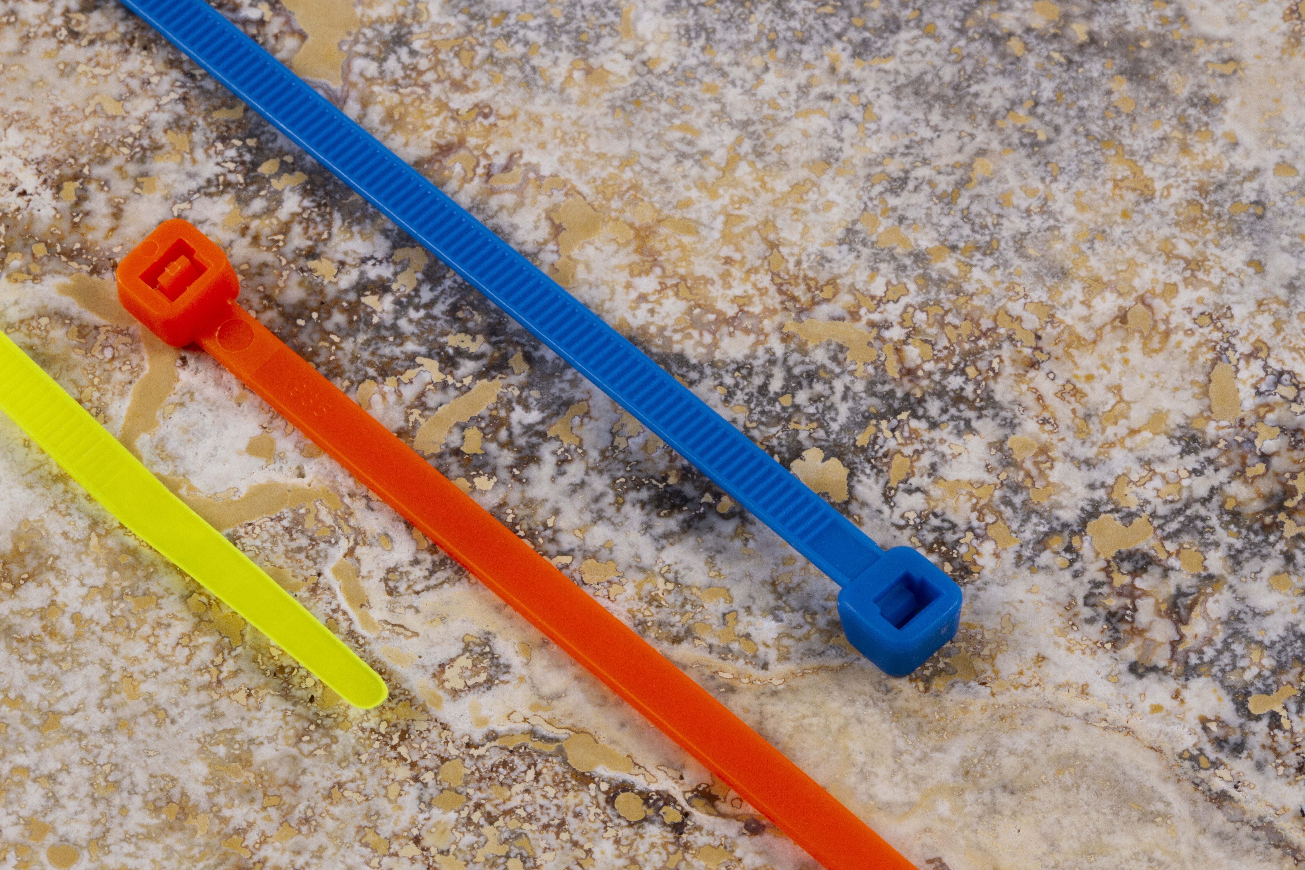 Hyper Tough 8in. Assorted Color Zip Ties 100 Pack, 75lb. Tensile Strength, Nylon Mount Cable Ties, Resealable Bag, 38104
