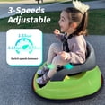thumbnail image 4 of Hikiddo Electric Bumper Car for Kids, 12V Bumper Car Ride on Toys for Toddlers Aged 3 4 5, with Remote, Bluetooth - Green, 4 of 10