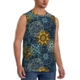 thumbnail image 2 of Bingfone Vintage Compass Pattern Men's Tank Tops Workout Sleeveless Tee Shirts Running Beach Tanks for Men-Medium, 2 of 4