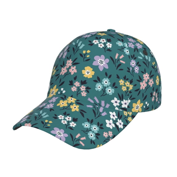 Rateoe Floral Pattern Baseball Cap Outdoor Cap Mountain Dad Hat - Unstructured Soft Cotton Cap-Adjustable UV Protection Cap