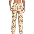 thumbnail image 3 of Uemuo Forest Squirrel Pattern Men's Wide Leg Palazzo Lounge Pants with Pockets Light Weight Loose Comfy Casual Pajama Pants-Large, 3 of 9
