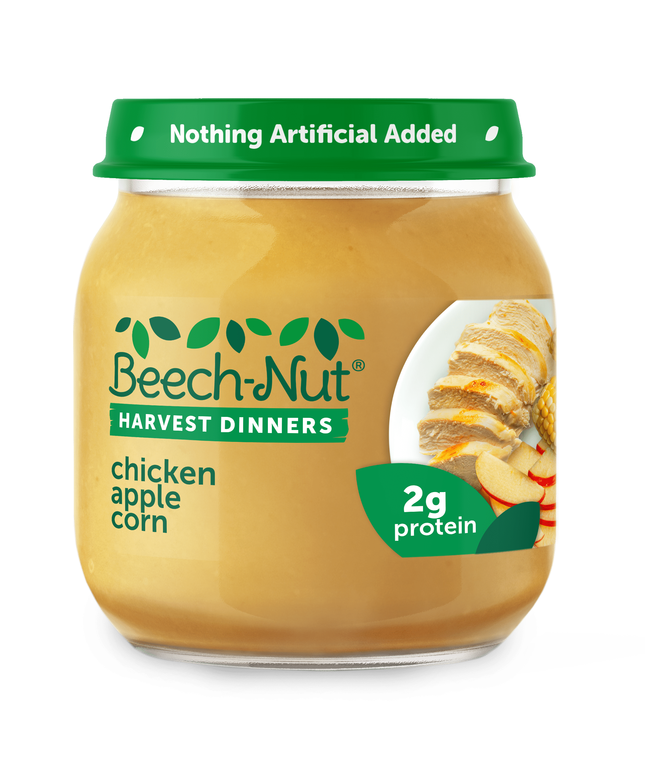 Beech-Nut Harvest Dinners Stage 2, Chicken Apple & Corn Baby Food, 4 oz Jar
