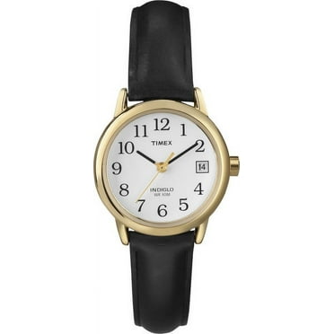 Timex Ladies' Dress Black Leather Strap