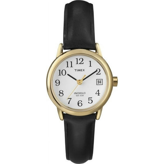 Timex Ladies' Dress Black Leather Strap