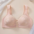 thumbnail image 4 of Blmnix Front Closure Women Bras Racerback Bras Push Up Bra Bras Standard Straps Bralette Beige Comfortable Bras for Women,38, 4 of 8