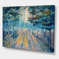 thumbnail image 1 of Designart - Handpainted Sunlight In Winter Forest - Traditional Canvas Wall Art Print, 1 of 2