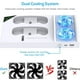 thumbnail image 4 of Soporte vertical con ventilador para mandos de videojuegos, base de carga, batería de 1400 mAh y funda para Xbox Series S, 4 of 7