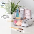 thumbnail image 3 of Mainstays Medium Clear Plastic Organizer Bin for Bathroom Storage, 3 of 8