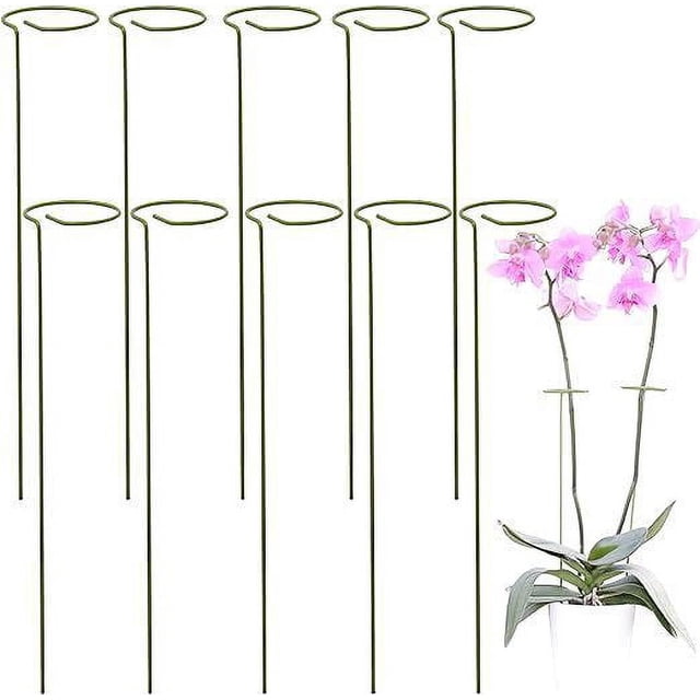 Kit 10 Tutores para Plantas - Soportes para Plantas Trepadoras y Flores - Tutor Verde - Ayuda a Crecer tus Flores - Tutores para Tomate de Jardín - Tutores para Orquídeas, Amarilis, Peonías, Pimiento