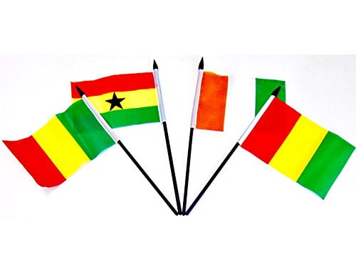 Set of 20 Africa African Countries 4/"x6/" Desk Table Stick Flag No Bases