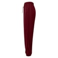 thumbnail image 5 of BLVB Women's Sweatpants Drawstring Jogger Pants Cinch Bottom Casual Elastic Waist Workout Trousers with Pockets Wine, 5 of 6