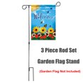thumbnail image 2 of 3 Piece Iron Mini Garden Flags Pole Stand Holder Yard Decor Display, 2 of 8