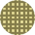 thumbnail image 1 of Ahgly Company Indoor Round Patterned Mustard Yellow Area Rugs, 5' Round, 1 of 6