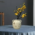 thumbnail image 2 of deevoka Rustic Ceramic Vase Farmhouse Flower Vase Bud Vase Wabi Decorative Vase Retro Design, 2 of 9