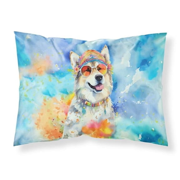 Alaskan Malamute Hippie Dawg Standard Pillowcase