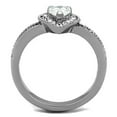 thumbnail image 3 of Luxe Jewelry Designs Women's Stainless Steel Engagement Ring with Pear CZ Stone - Size 9 (Pack of 2), 3 of 4