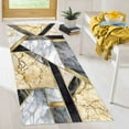 thumbnail image 4 of Gray And Yellow Marble Rugs, Luxury Marble Rugs, Geometric Shape Rug, Accent Rug, Hallway Rug, Office Rug, Modern Soft Rugs, Front Door Rug, 2'x3' - 60x90 cm, 4 of 8