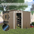 thumbnail image 2 of Kullavik 8' x 6' Metal Storage Shed with Lockable Sliding Doors, Air Ventilation Design - Outdoor Utility Shed for Garden, Backyard, Patio, and Lawn Tools, 2 of 9
