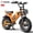 Orange M6, variant on Spacewalk Electric Bike M7 for Teens/Adults,20" fat tire Ebike,1500W Peak Motor, 27.9mph,48V 15Ah Removable Battery,Full Suspension,50 Miles Pure Electric,70 Miles PAS UL2849