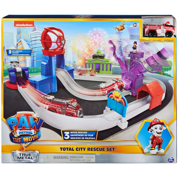 PAW Patrol, True Metal Total City Rescue Vehicle Playset, 1:55 Scale, For Ages 3 and up