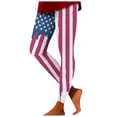thumbnail image 2 of WILLBEST Leggings Con Estampado Tie Dye Del Día de La Independencia Para Mujer, Pantalones de Yoga de Cintura Alta, Para Entrenamiento, Correr, Atléticos, Elásticos y Cómodos Mediana, 2 of 5