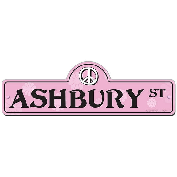 Ashbury Street Sign | Indoor/Outdoor | Funny Home Décor for Garages, Living Rooms, Bedroom, Offices | SignMission personalized gift