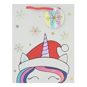Holiday Time Unicorn Santa Small Gift Bag