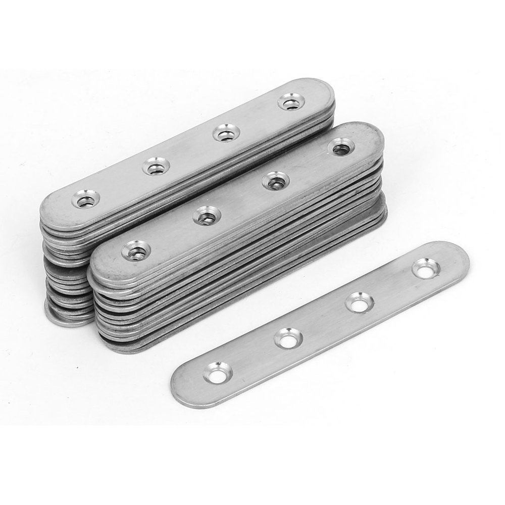 100mmx17mmx2mm Stainless Steel Flat Fixing Mending Plates Brackets