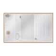 thumbnail image 2 of 60 in. x 36 in. LED Lighted Framed Rectangular Ati-Fog Bathroom Vanity Mirror in Flat Black, 2 of 7