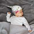 thumbnail image 4 of Sikiie Home Sweet Home Floral Baby Newborn Hats, Infant Knotted Baby Hat, Beanie Top Knot Caps for Baby Boys Girls, 4 of 5