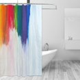 thumbnail image 3 of Polyester Fiber Shower Curtain, Colorful Oil Painting Shower Curtain, Metal Buckled Eye Waterproof Shower Curtain, Can Be Washed-72x72in, 3 of 8