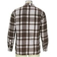 thumbnail image 4 of RYRJJ Mens Flannel Shirts Jackets Casual Shackets Button Down Long Sleeve Plaid Shirt Lightweight Jacket Outwear with Pockets(Coffee,3XL), 4 of 6