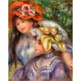 thumbnail image 2 of Renoir, Pierre-Auguste 20x24 Black Ornate Wood Framed with Double Matting Museum Art Print Titled - Two Girls 1910, 2 of 4