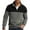 Gray, variant on Mens Sweatshirt 2025 Men's Quarter Zip Pullover Quilted Sweatshirt Pullover Long Sleeve Stand Collar Sweater Color Block Sweatshirt