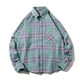 thumbnail image 3 of Blusa y camisa de manga larga con cuello vuelto para hombre, blusa informal de moda con estampado a cuadros y bolsillos, camisa de manga larga, blusa a cuadros para hombre, 3 of 3