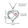 thumbnail image 4 of Women Jewelry 18k White Gold Plated Engraved Words Love Heart Pendant Necklace, 4 of 7