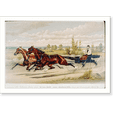 thumbnail image 2 of Historic Framed Print, Celebrated Boston team mill boy and Blondine, owned and driven by John Shepard, esq: record 2:22, 17-7/8" x 21-7/8", 2 of 9