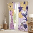 thumbnail image 3 of Homewish Purple Flowers Black Out Curtains For Teens Female Girls,Spring Garden Curtains Pack of 2 (42x63 Each),Exotic Style Floral Bedroom Curtains,Lightweight Room Decor, 3 of 6