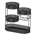thumbnail image 2 of Cesta de frutas Rack de almacenamiento Topeador de encimeras Multifuncional Organizador de soporte de frutas modernas para sala de estar de picnic Negro, 2 of 8